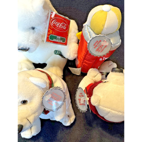 Vintage Coca Cola Coke Lot of 11 Collectible Plush and Toys READ DETAILS - Picture 3 of 12
